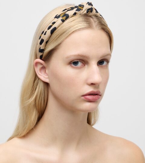 Knot Headband In Leopard