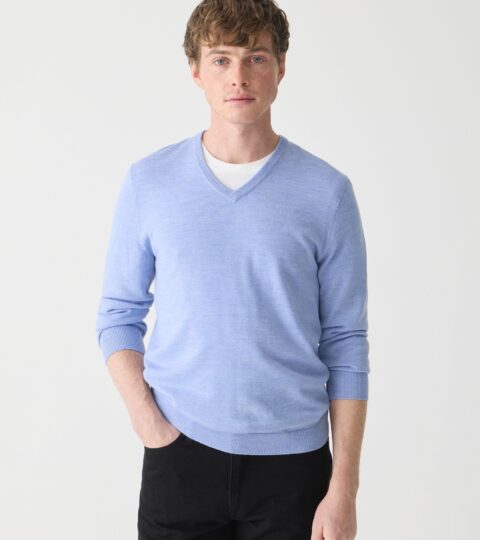 Merino Wool V-neck Sweater