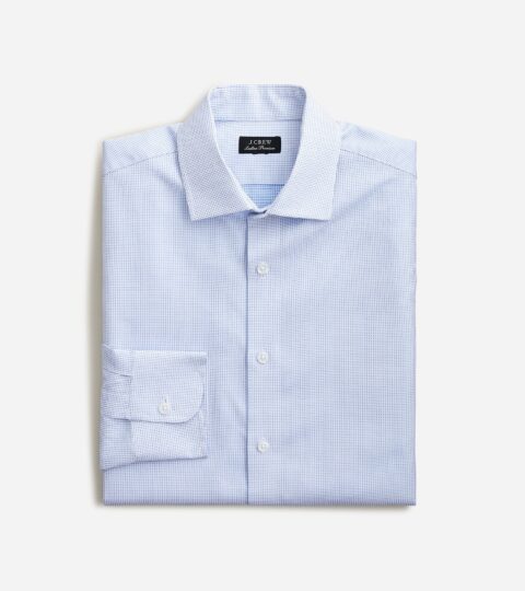 Slim-fit Ludlow Premium Fine Cotton Dress Shirt In Dobby