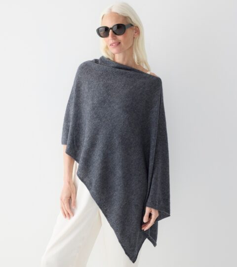 Cashmere-wool Blend Poncho