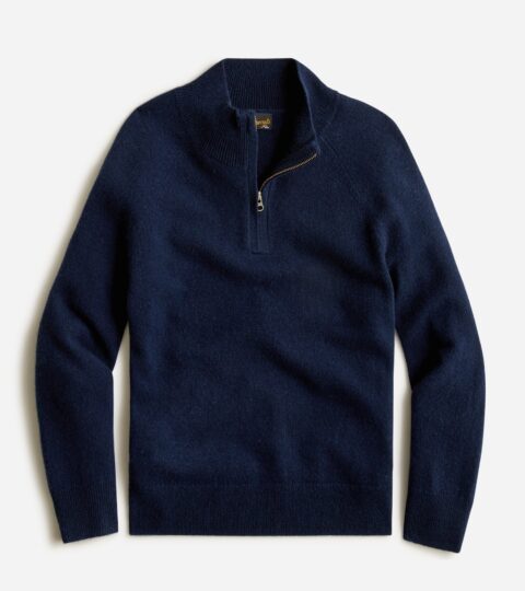 Kids’ Cashmere Half-zip Sweater