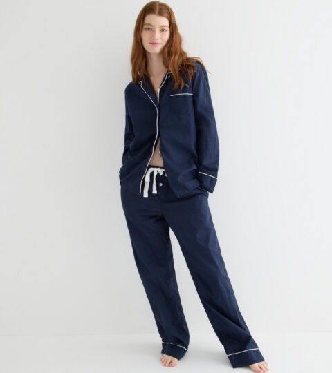 End-on-end Cotton Long-sleeve Pajama Set