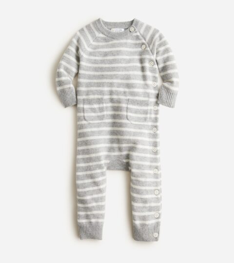 Limited-edition Baby Cashmere One-piece In Stripe