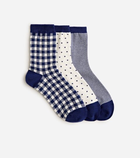 Tartan Bootie Socks Three-pack