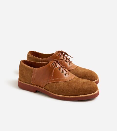 Saddle Shoes In Leather And English Suede