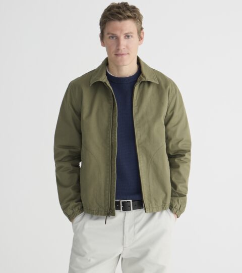 Harrington Jacket In Cotton Twill