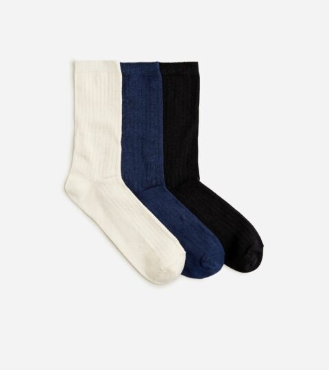 Ribbed Trouser Socks Three-pack