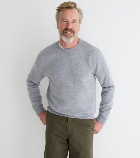 Wallace & Barnes Boiled Merino Wool Crewneck Sweatshirt