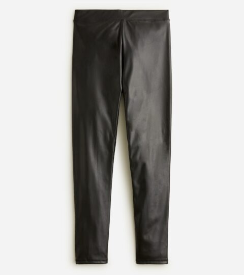 Girls’ Faux-leather Leggings