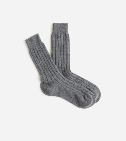 Ribbed Cashmere-blend Socks