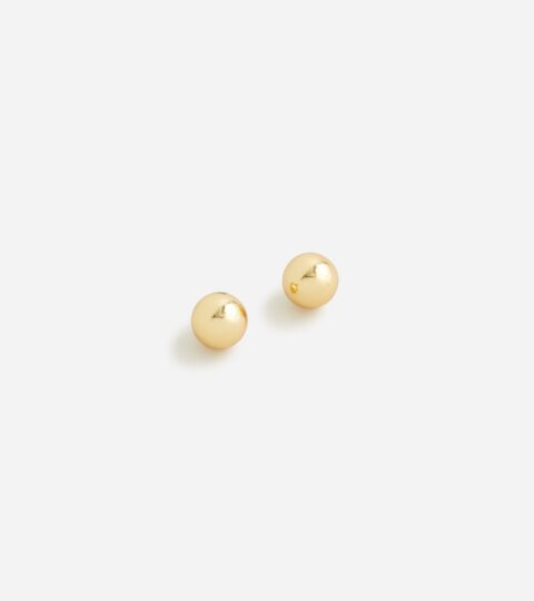 Dainty Gold-plated Ball-stud Earrings