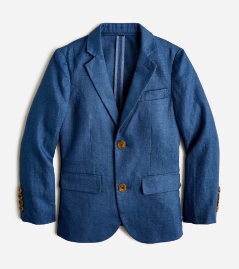 Boys’ Ludlow Unstructured Suit Jacket In Linen