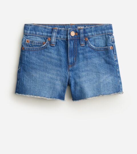 Girls&apos; Distressed Denim Short In Waterfall Wash