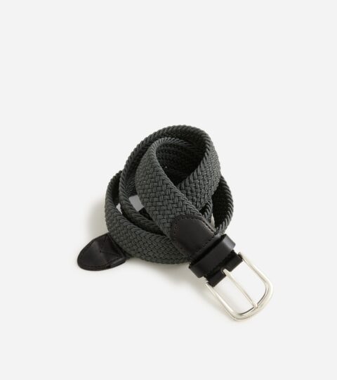 Woven Elastic Belt With Round Buckle