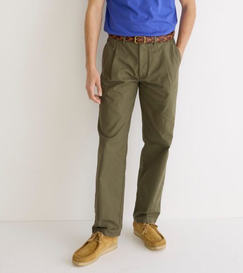 Classic Relaxed-fit Pleated Chino Pant