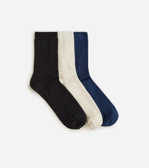 Ribbed Bootie Socks Three-pack