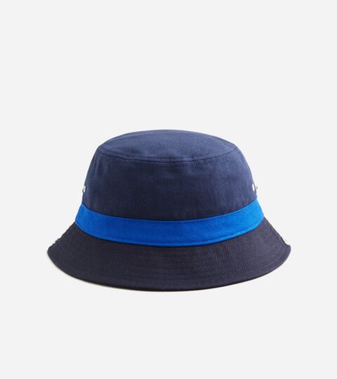 Bucket Hat With Snaps In Denim Twill