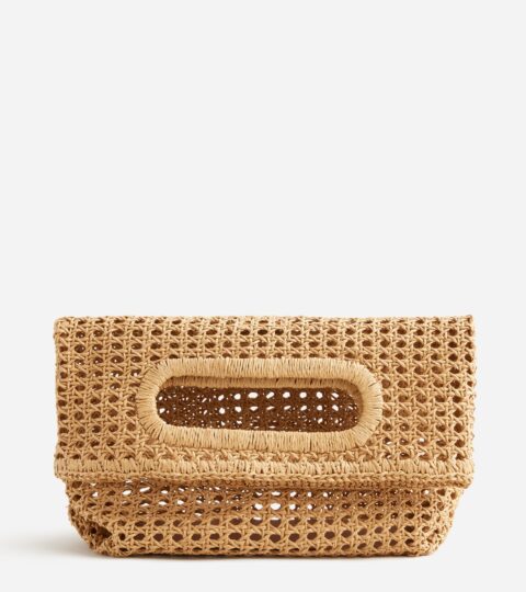 Open-weave Foldover Clutch