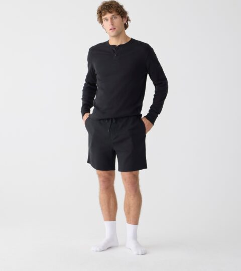 Heritage Brushed Rib-knit Shorts