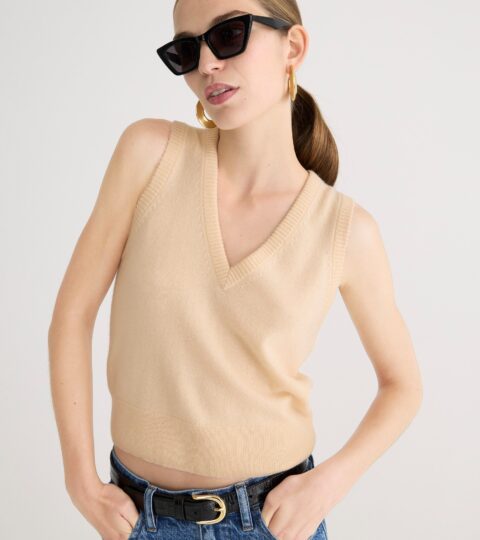 Cashmere V-neck Sweater-vest