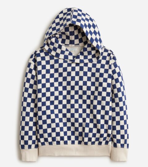 KID By Crewcuts Garment-dyed Hoodie In Checkerboard Print