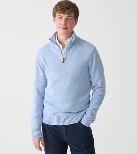 Heritage Cotton Half-zip Sweater