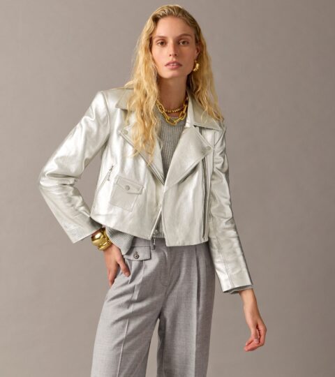 Collection Limited-edition Silver Leather Jacket