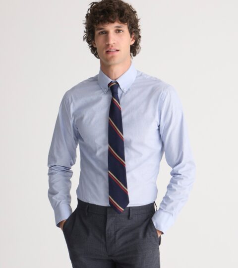 Ludlow Premium Fine Cotton Dress Shirt With Button-down Collar