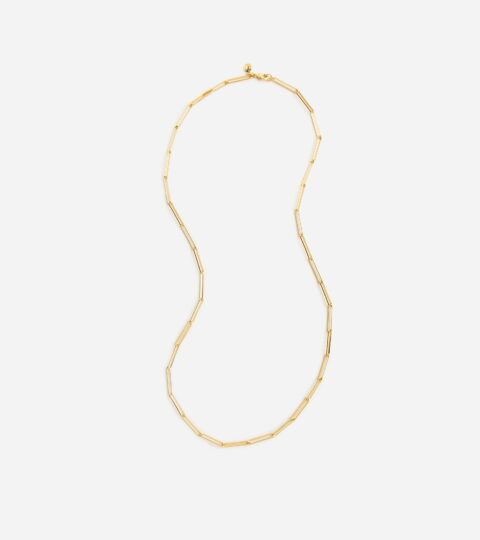 Dainty Gold-plated Paper-clip Necklace