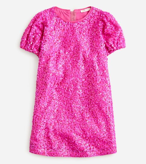 Girls’ Sequin Puff-sleeve Dress