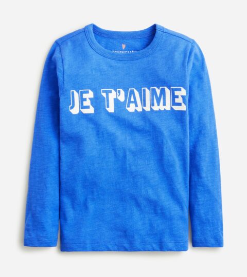 Kids’ Long-sleeve "je T’aime" Graphic T-shirt