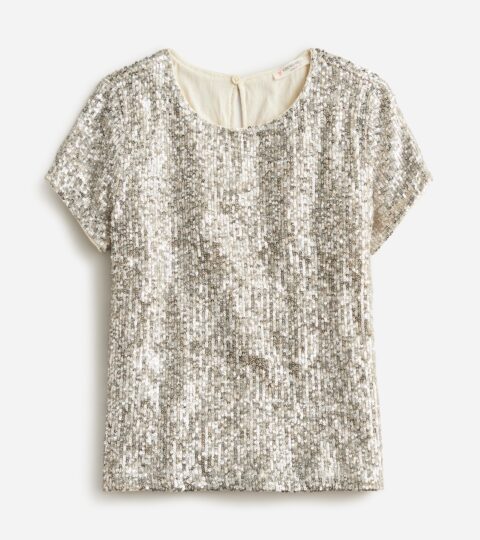 Girls’ Short-sleeve Sequin Top