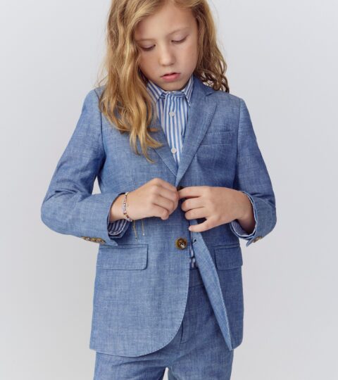 Boys’ Ludlow Jacket In Chambray