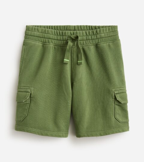 Kids’ Garment-dyed Cargo Short In Terry