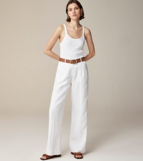 Wide-leg Essential Pant In Linen