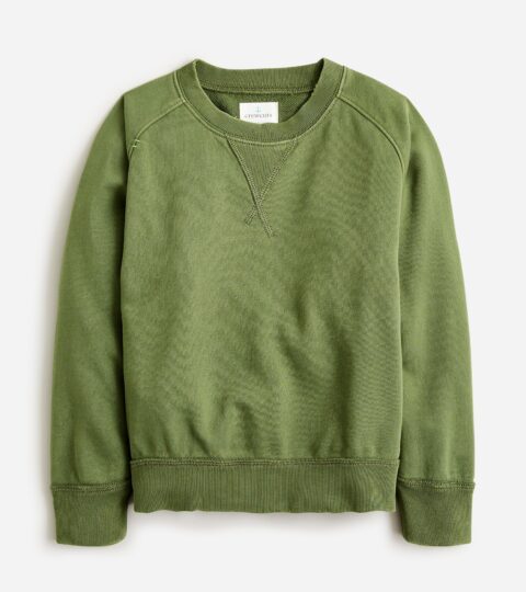 Kids’ Garment-dyed Crewneck Sweatshirt In Terry