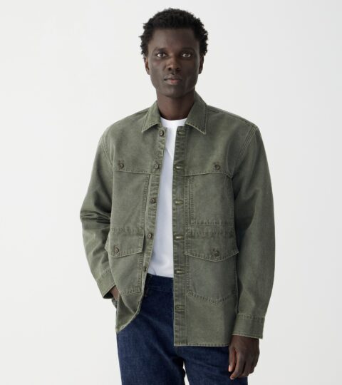 Pigment-dyed Cotton Canvas Overshirt