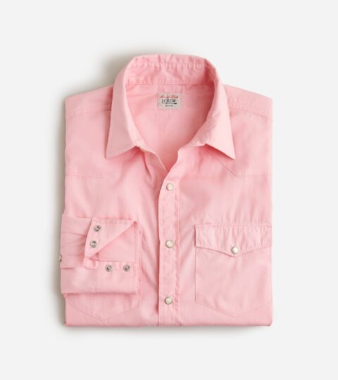 Secret Wash Cotton Poplin Western Shirt