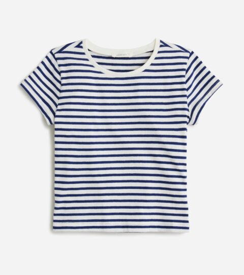 Girls’ Shrunken T-shirt In Striped Vintage Jersey