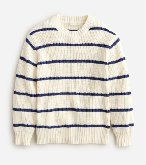 Kids’ Cotton Crewneck Sweater In Stripe