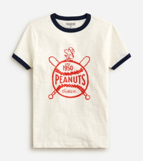 Peanuts® X Crewcuts Snoopy Ringer Graphic T-shirt