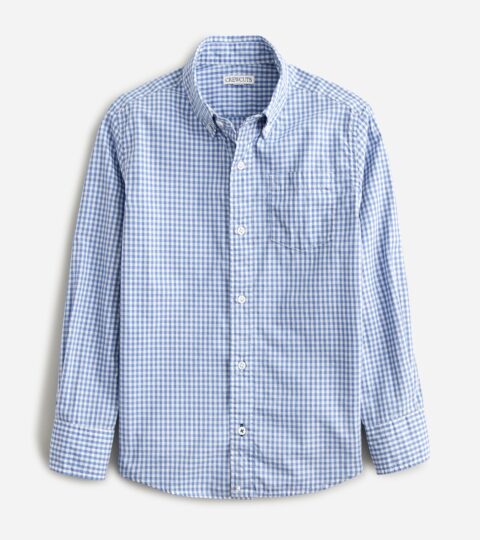 Boys’ Button-down Poplin Shirt In Gingham