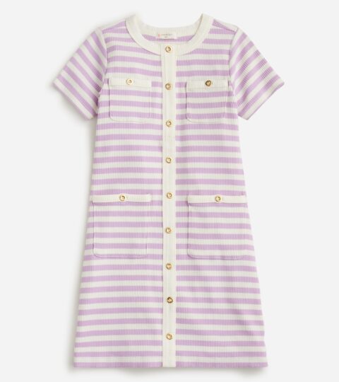 Girls’ Coco Dress In Vintage Rib