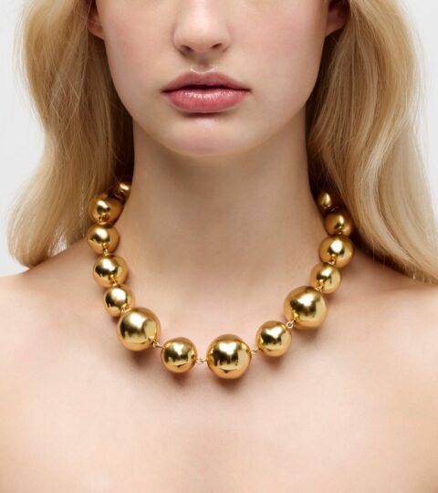 Oversized Metallic-ball Necklace