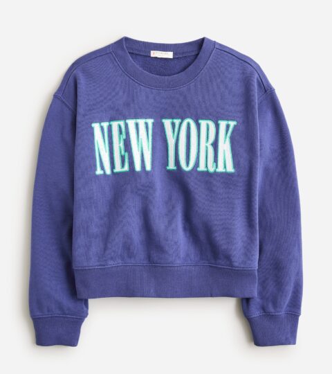 Kids’ Embroidered New York Graphic Crewneck Sweatshirt