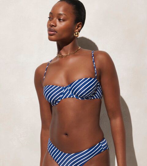 Balconette Underwire Bikini Top In Stripe