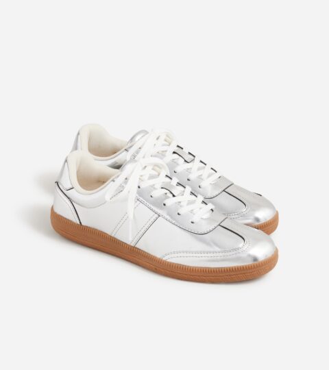 J.Crew Field Sneakers In Metallic