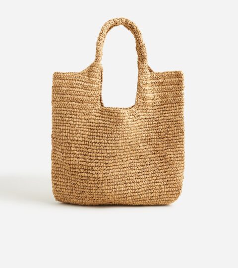 Raffia Shoulder Tote