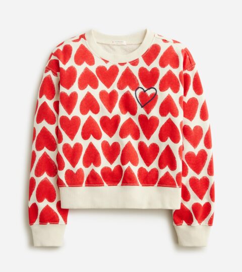 Girls’ Heart Graphic Crewneck Sweatshirt