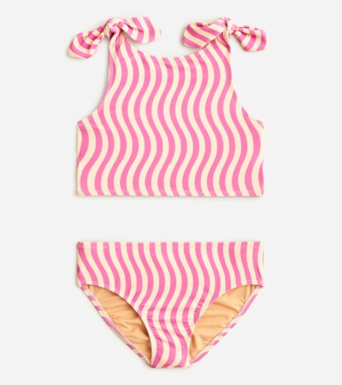 Girls’ Tie-shoulder Two-piece Swimsuit With UPF 50+